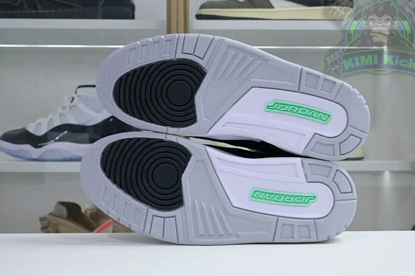 Kimikick Jordan Air 3 Green Glow 0514